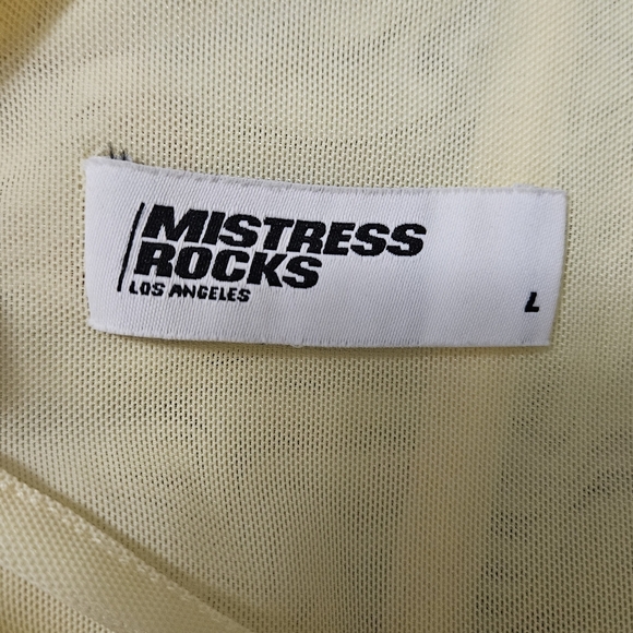 House Of CB MISTRESS ROCKS Heartfelt Lemon One Shoulder Corset MidiDress. LG - Picture 3 of 16